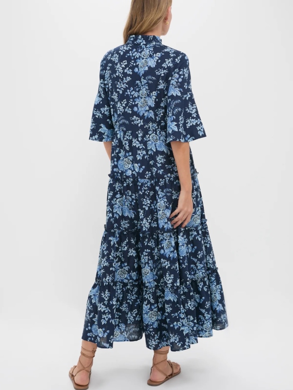 Tuckernuck Twilight Garden Jenna Dress Blue Floral Size L - Picture 7 of 7